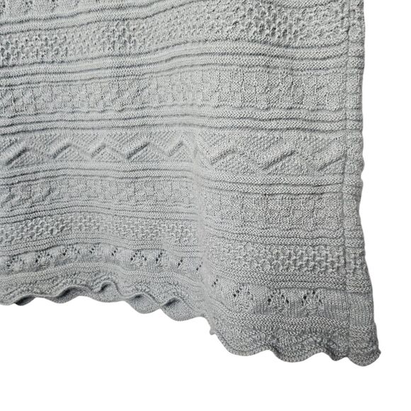 OLEANA Norway Women's Sweater 100% Alpaca Long Chunky Pointelle V-Neck Whimsical - Picture 6 of 11